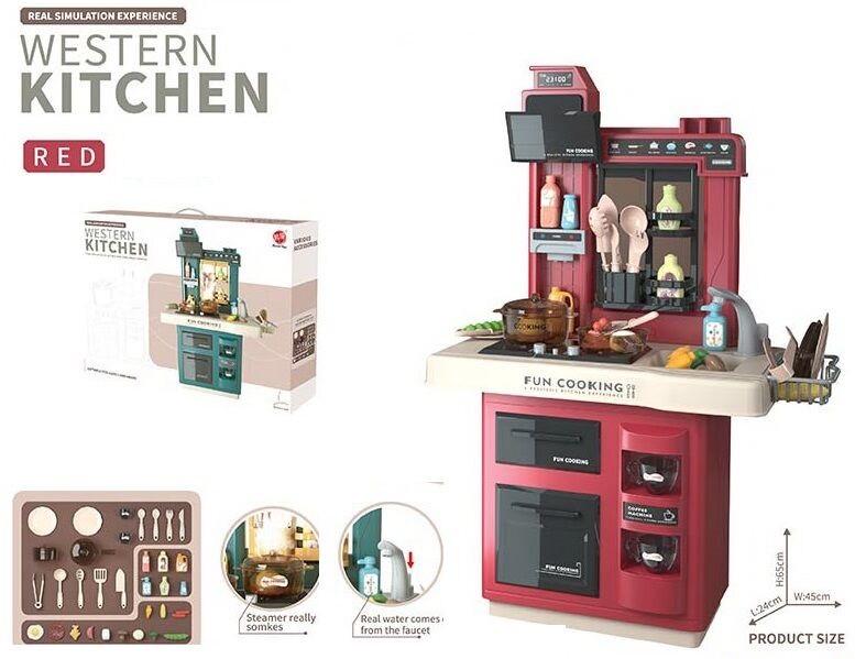 Кухня 858 В на батарейках подсветка/звук/пара/насосная закачка воды + продукты (109800) - фото 2 Кухня 858 В на батарейках подсветка/звук/пара/насосная закачка воды + продукты (109800) - фото 2