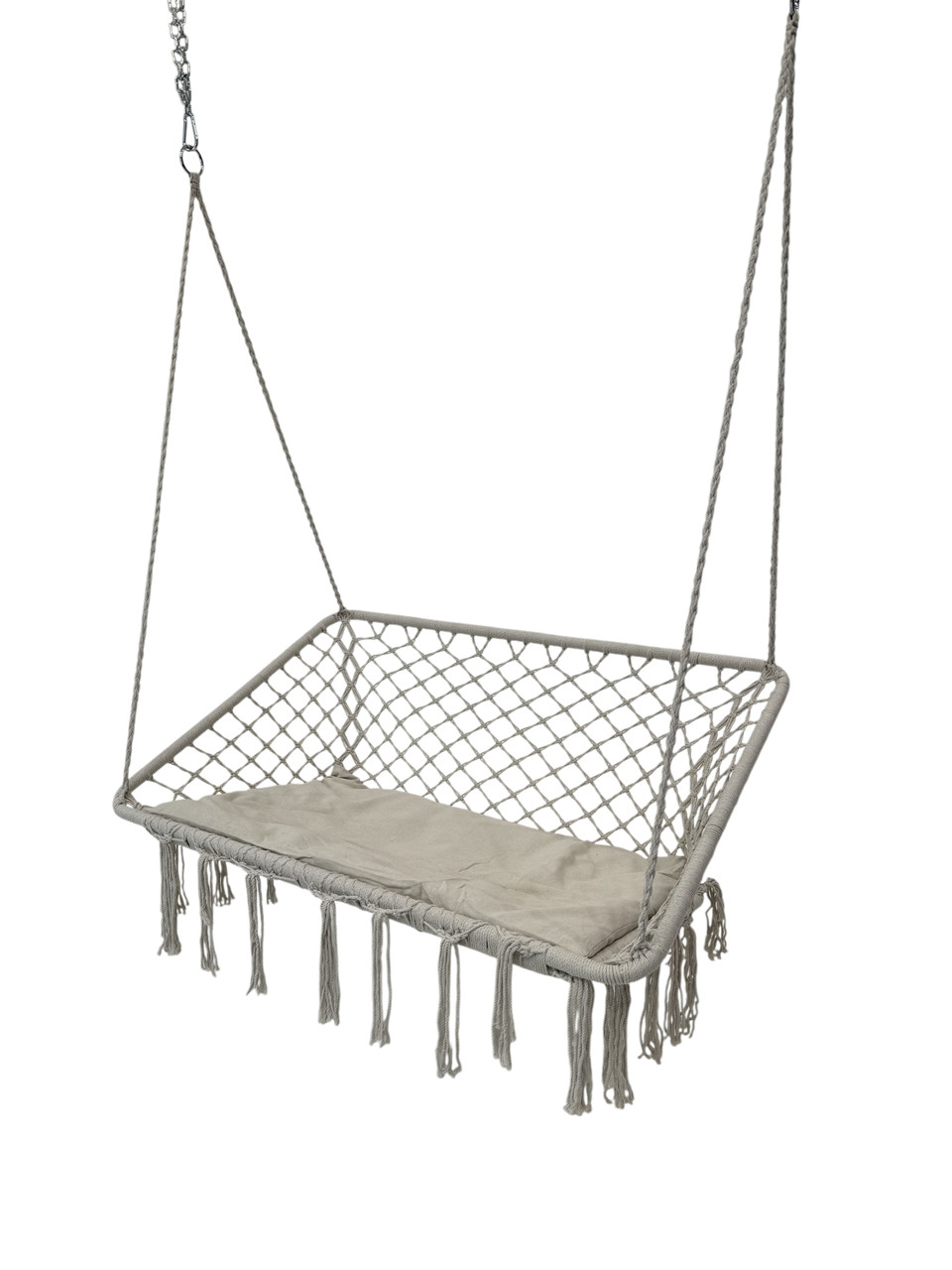 Качели WCG с подушкой двухместные 120 см Белый (QNSW09WH) - фото 4 Качели WCG с подушкой двухместные 120 см Белый (QNSW09WH) - фото 4