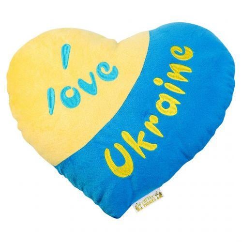 Декоративная подушка-сердечко I love Ukraine (334715)