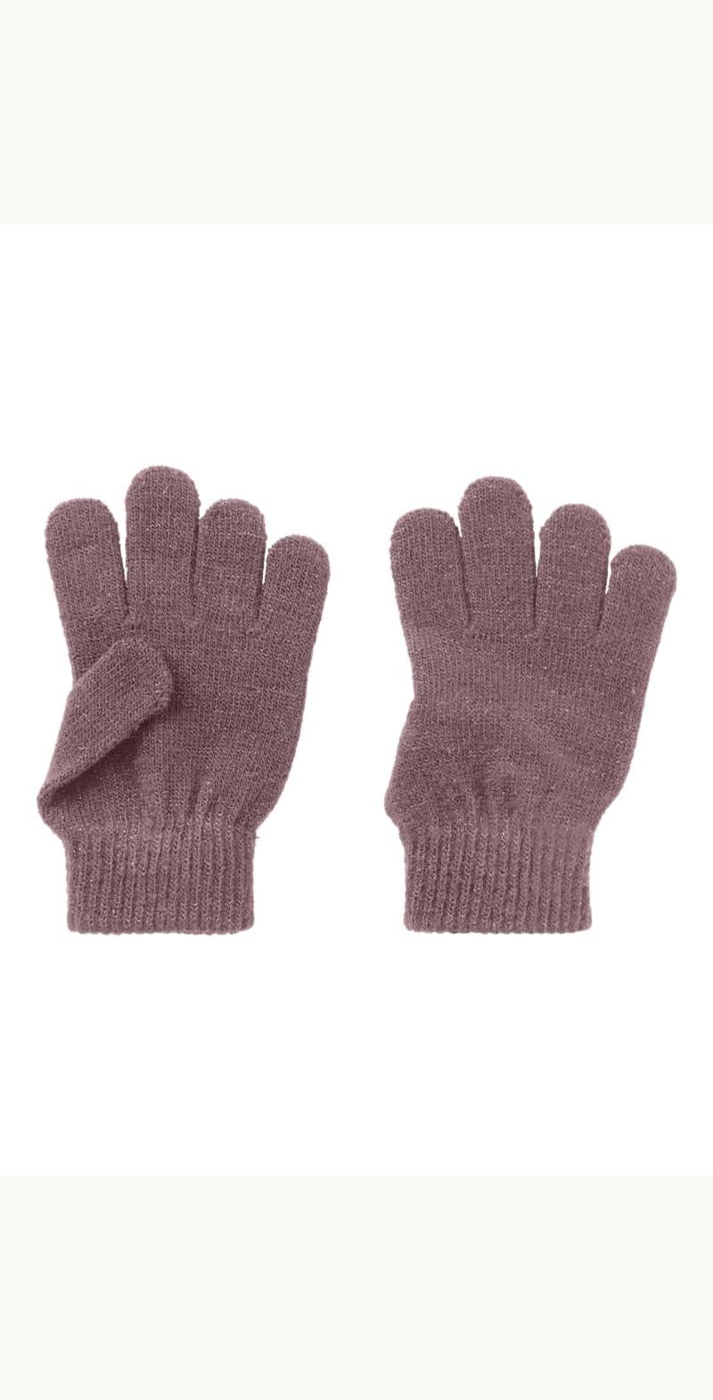 Перчатки для девочек вязаные Name It демисезонные р. 8 Кофейный (25091732A)