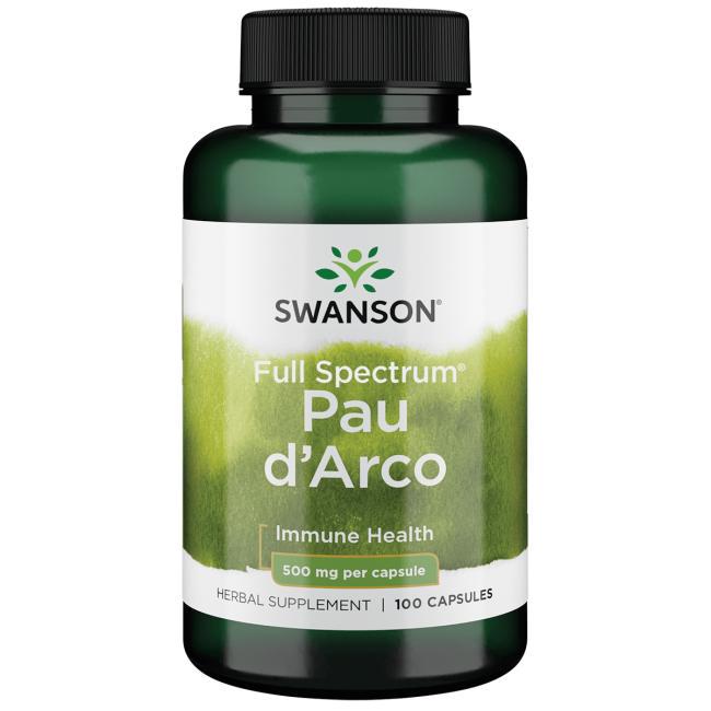 Антипаразитарный препарат Swanson Full Spectrum Pau d'Arco 500 mg 100 Caps