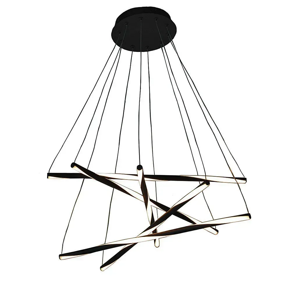 Люстра подвесная светодиодная PowerLux PWL 36W 3000K IP20 ART-Spiral BK (PW21904)