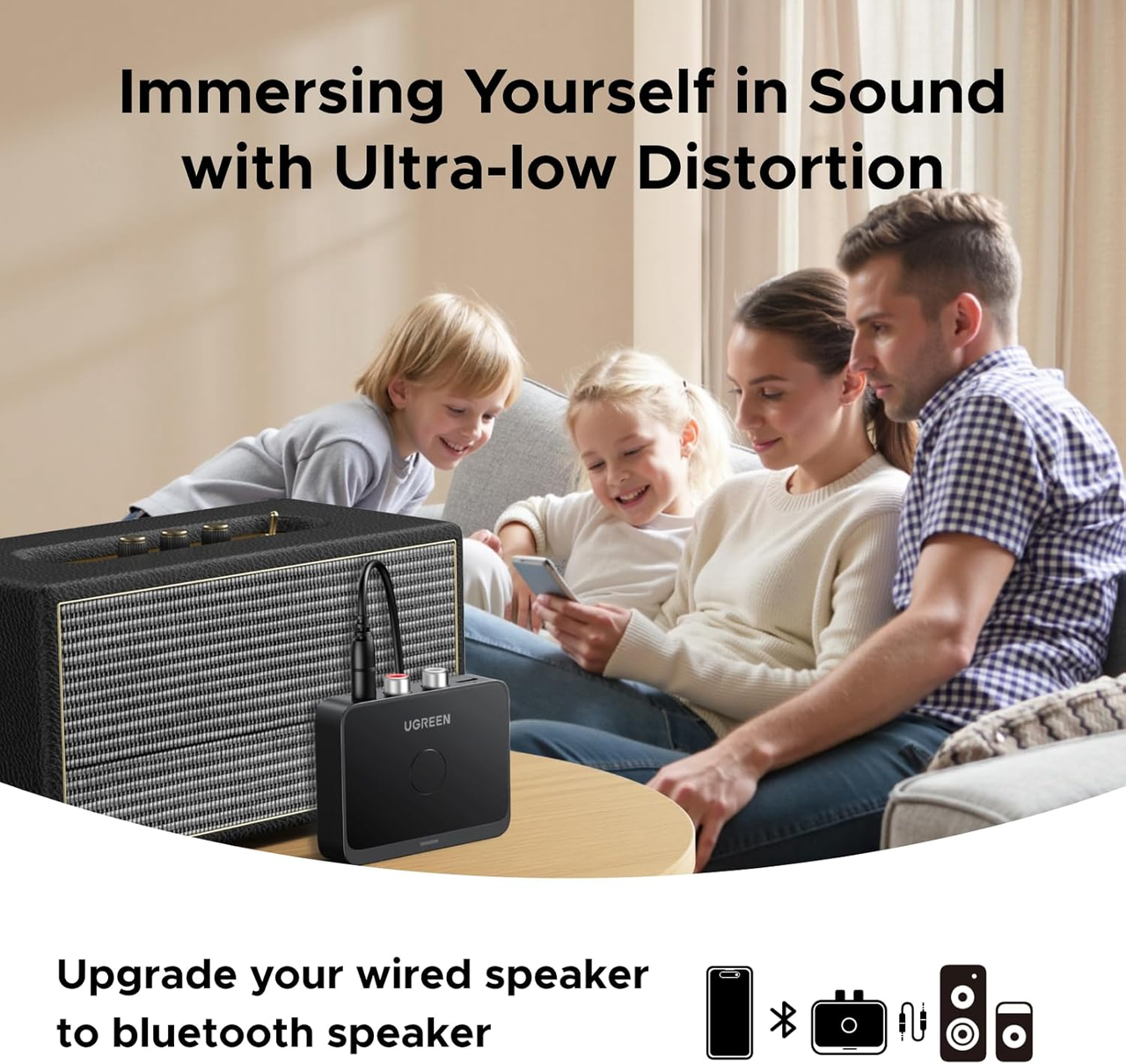 Приемник-адаптер UGREEN BT505 Bluetooth 6.0 Receiver LDAC (30246697) - фото 6