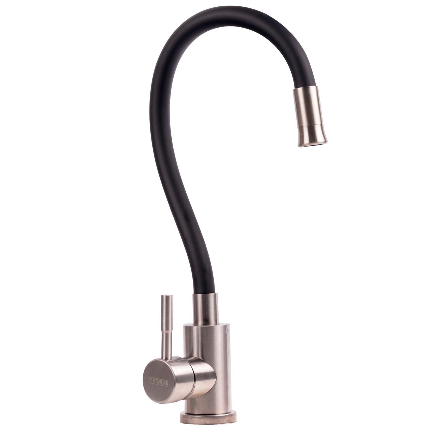 Смеситель для кухни Platinum KT 90 PLS-A34764 с гибким изливом Черный (158684)