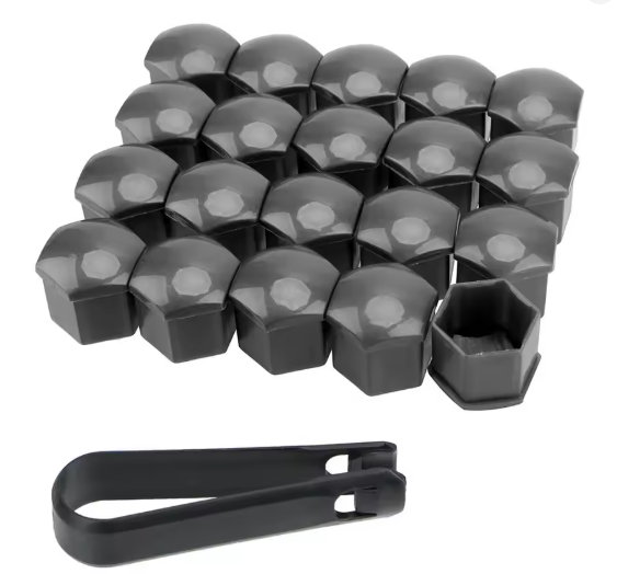 Защитные колпачки на гайки 21 мм 20 шт. для Tesla Model 3/S/Y/X Серый матовый