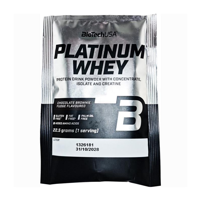 Протеин сывороточный BioTech Platinum Whey 22,5 г Шоколад-брауни/Фадж