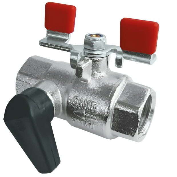 Кран шаровой Herz 1/2" ВВ с выливом латунь (1240211)