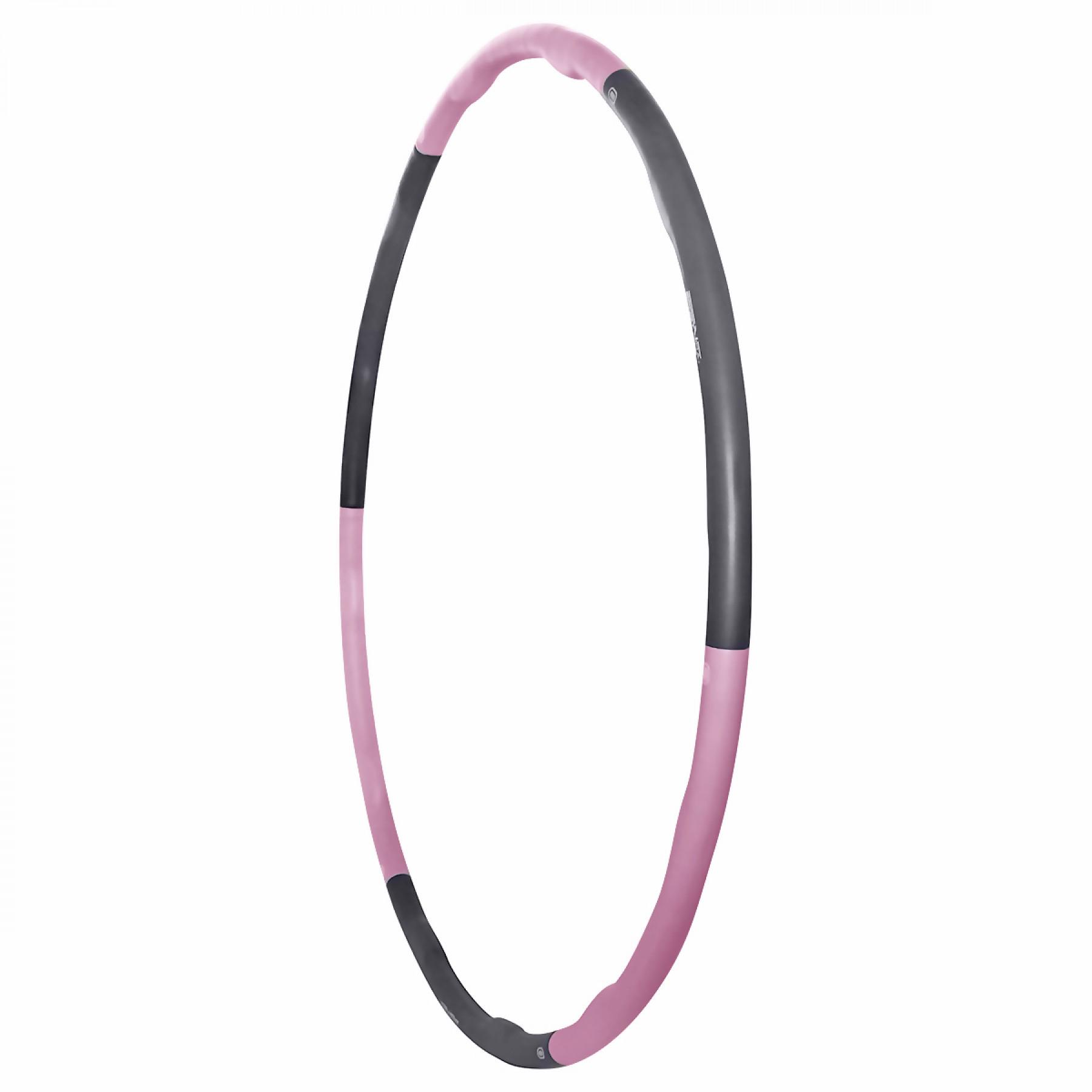 Обруч массажный Hula Hoop SportVida 100 см 1,2 кг Grey/Pink (SV-HK0338) - фото 5