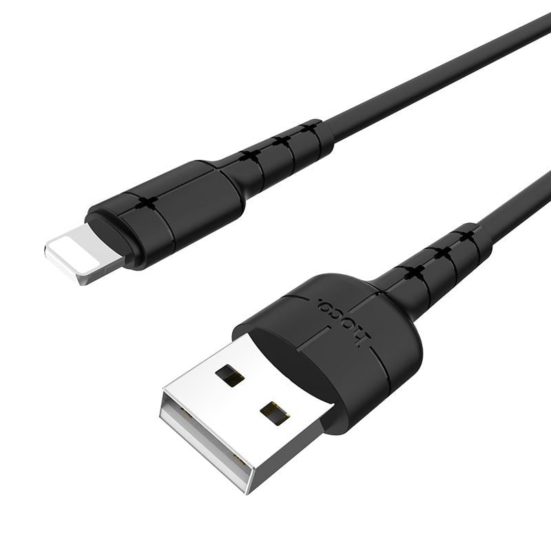 Кабель Hoco Star X30 LED Micro USB 2А 1,2 м Black (9614868)