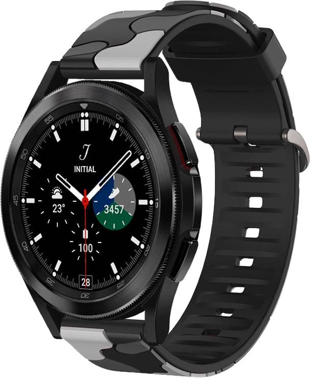 Ремінець Tactic Camouflage для Galaxy Watch 4 Classic 46 мм Black Grey (32912-53)