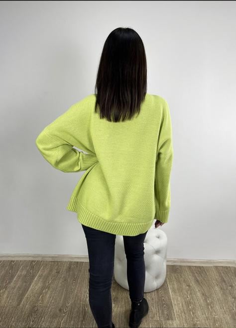 Джемпер жіночий ART KNIT Sofia oversize Яблуневий - фото 3 Джемпер жіночий ART KNIT Sofia oversize Яблуневий - фото 3