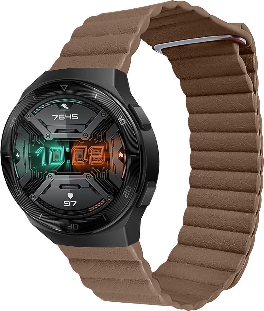 Ремінець шкіряний Genis для Huawei Watch GT2e 46 мм Brown (26517-30)