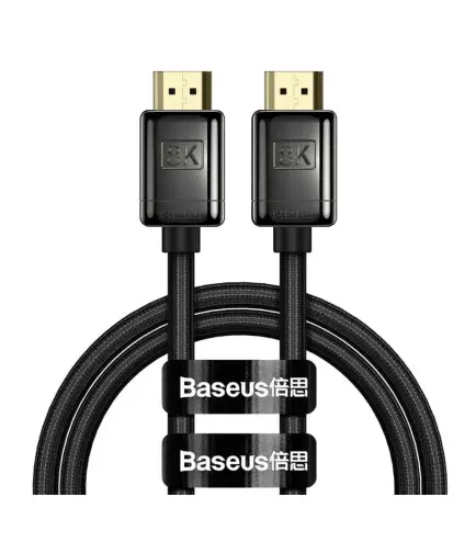 Кабель BASEUS High Definition Series Cable HDMI 8K to HDMI 8K Adapter Zinc Alloy WKGQ000001 1 м Black