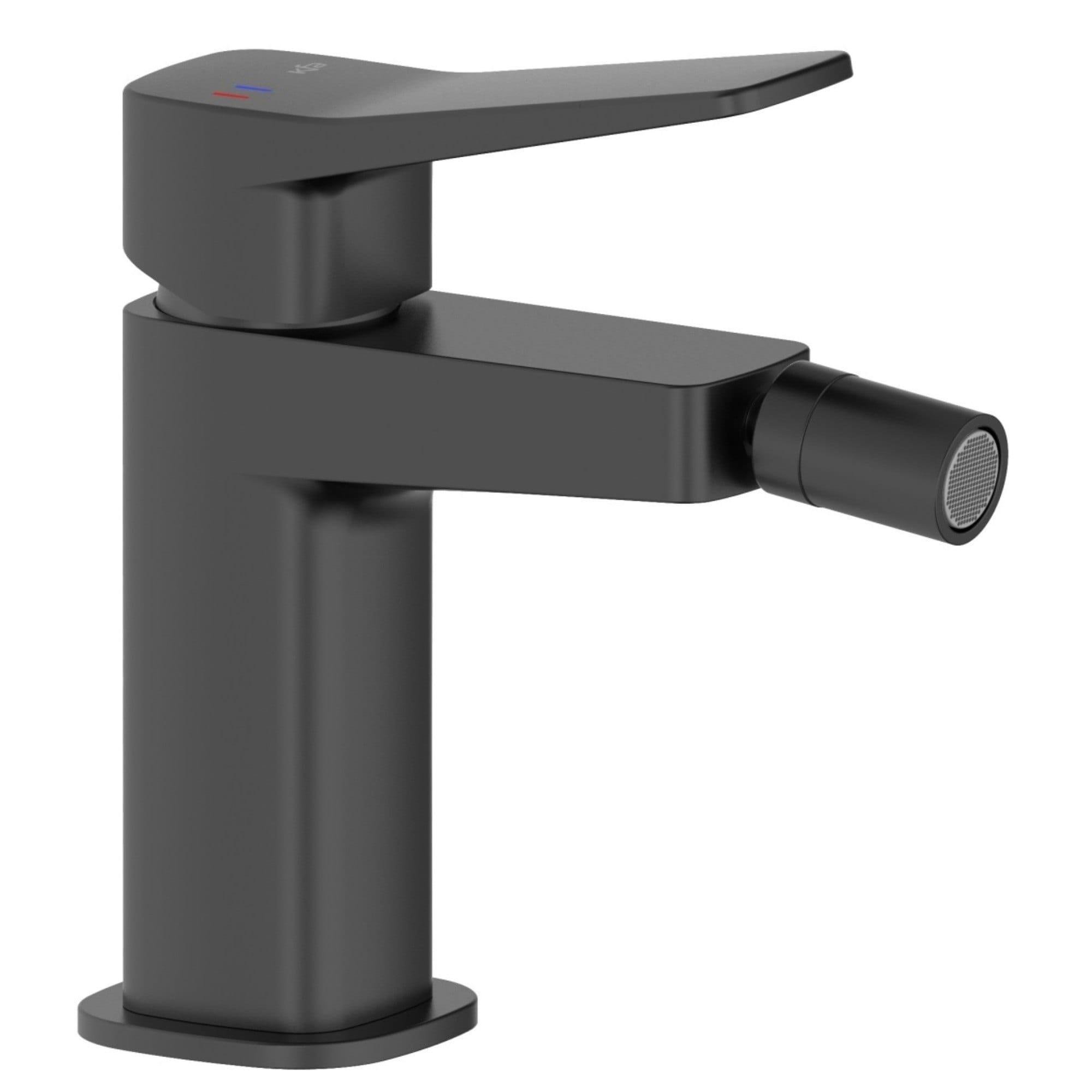 Смеситель для биде KFA Armatura Malaga однорычажный и донный клапан Click-Clack Черный (4527-015-81)