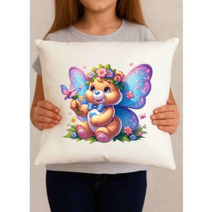 Подушка декоративна плюшева Ведмедик-фея 30x30 см (29026058) - фото 2 Подушка декоративна плюшева Ведмедик-фея 30x30 см (29026058) - фото 2