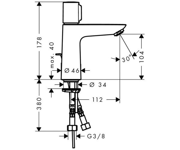 Смеситель для раковины Hansgrohe Talis Select E 110 71750000 однорычажный (24467) - фото 2