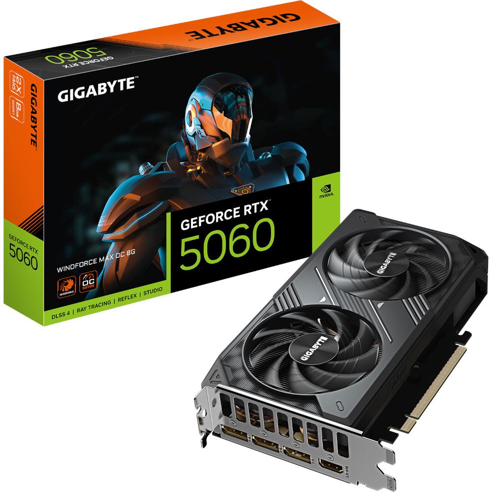 Відеокарта Gigabyte NVIDIA GeForce RTX 5060 WINDFORCE MAX OC 8 Гб 28000 MHz Black (GV-N5060WF2MAX OC-8GD) - фото 5 Відеокарта Gigabyte NVIDIA GeForce RTX 5060 WINDFORCE MAX OC 8 Гб 28000 MHz Black (GV-N5060WF2MAX OC-8GD) - фото 5