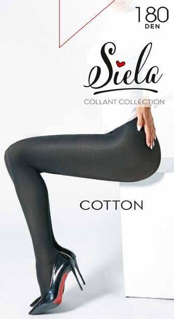 Колготи жіночі теплі SIELA Cotton Collant 180 Den р. 4Nero (2383944439)