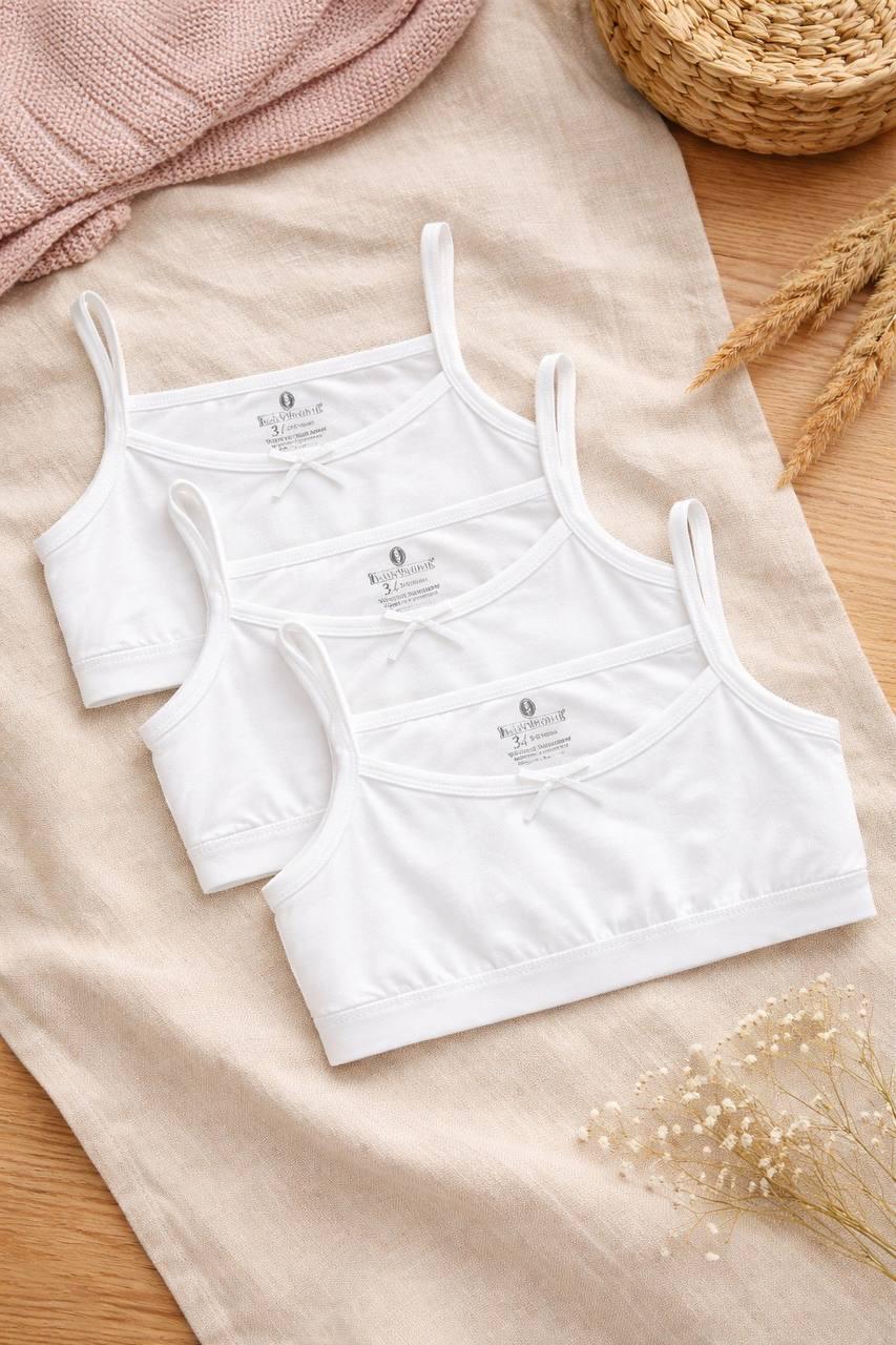 Набор топов для девочки BAYKAR р. 6 158-164 см 11-12 лет 3 шт. Белый (4766-01)