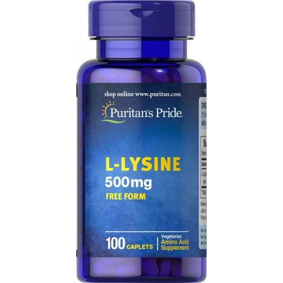 Амінокислота Puritan's Pride L-Lysine 500 мг 100 Caplets