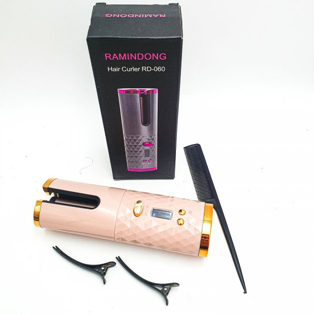 Плойка беспроводная Ramindong Hair Curler pink для завивки (tf4258) - фото 4