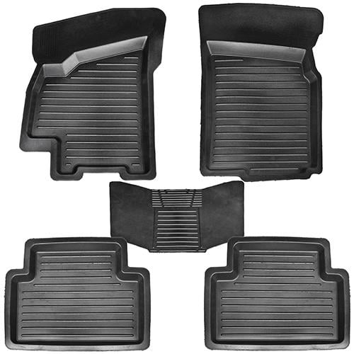 Ковры резиновые LANOS/AVEO с перемычкой 5 шт.