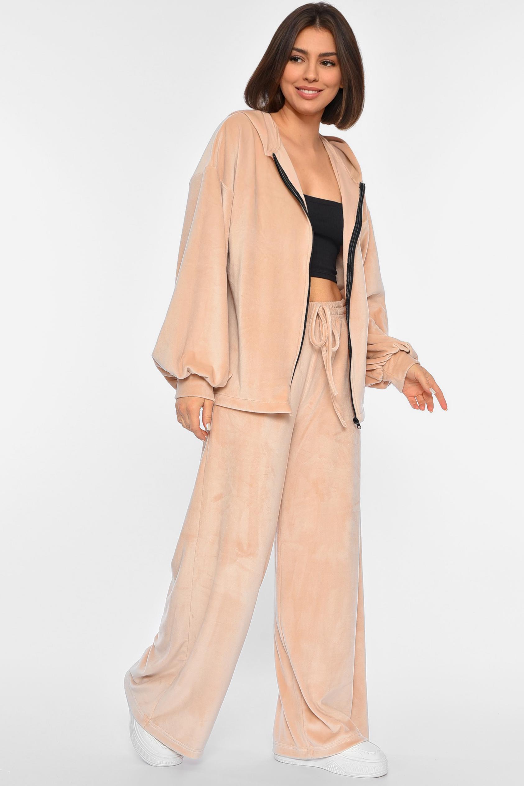 Спортивний костюм жіночий р. 50-52 Бежевий (187060) - фото 2