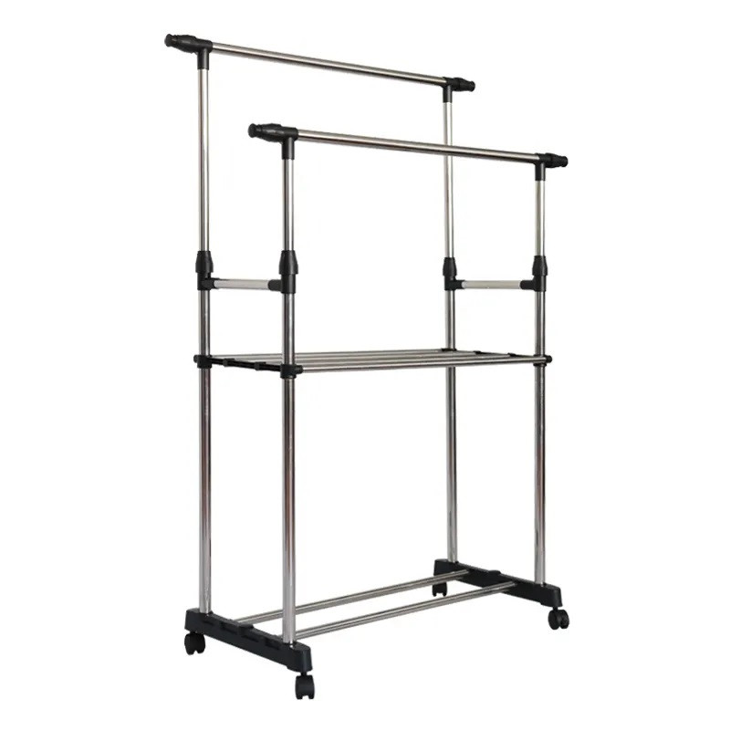 Вешалка-стойка для одежды и обуви RIAS Coat Wonder Hanger телескопическая 80x38x160 см (3_03735)