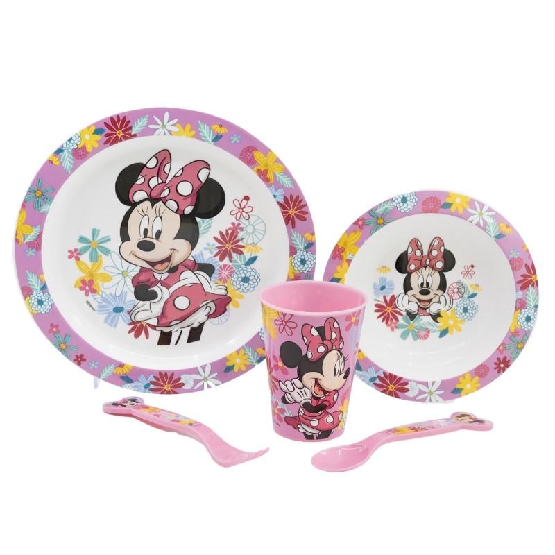 Дитячий набір STOR Minnie Mouse пластиковий без BPА 5 предметів 25,5x25x8,5 см (2335813344)