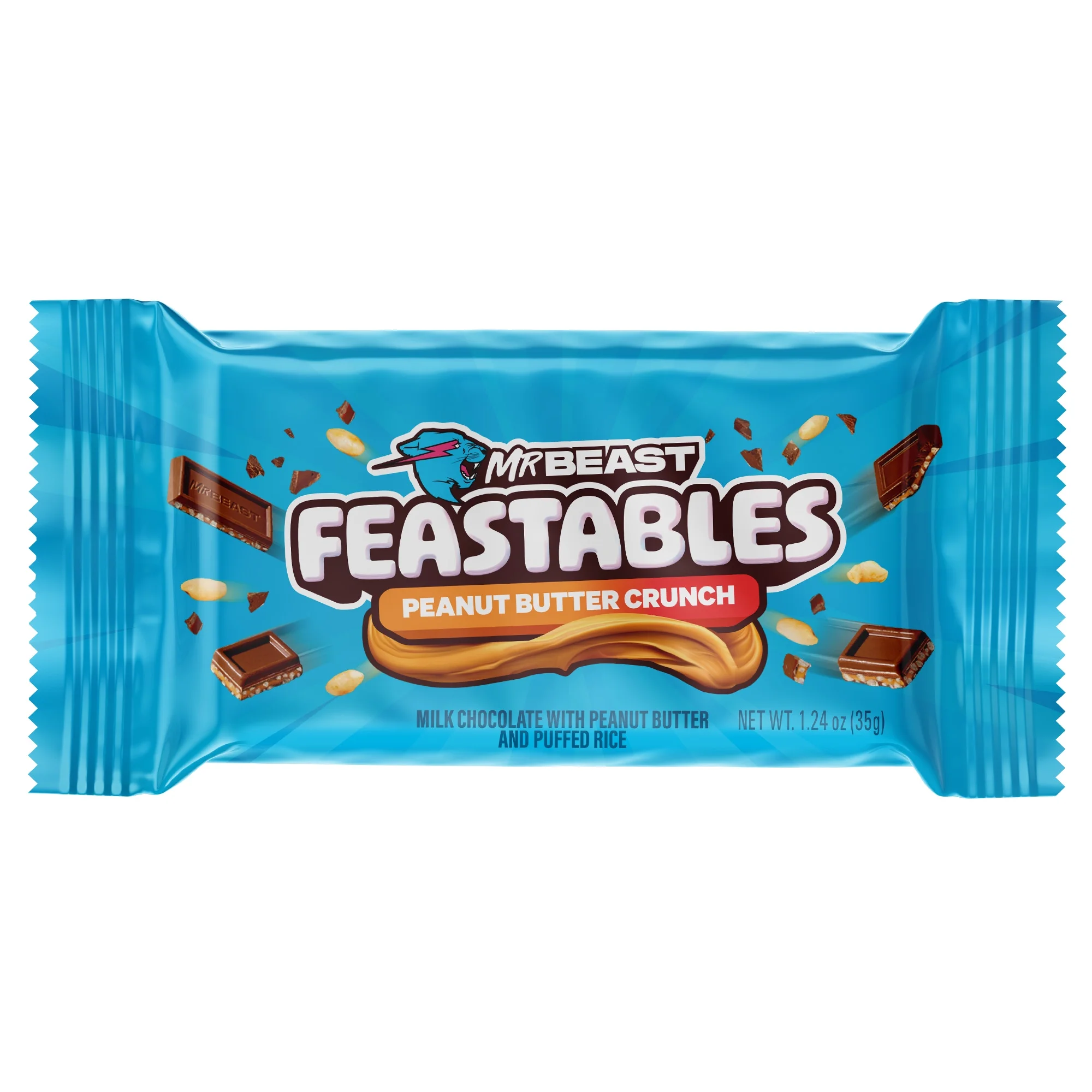 Шоколад Feastables Mr Beast Bar Peanut butter crunch 35g Шоколад Feastables Mr Beast Bar Peanut butter crunch 35g
