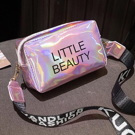 Сумка детская LITTLE BEAUTY голографическая через плечо Розовый