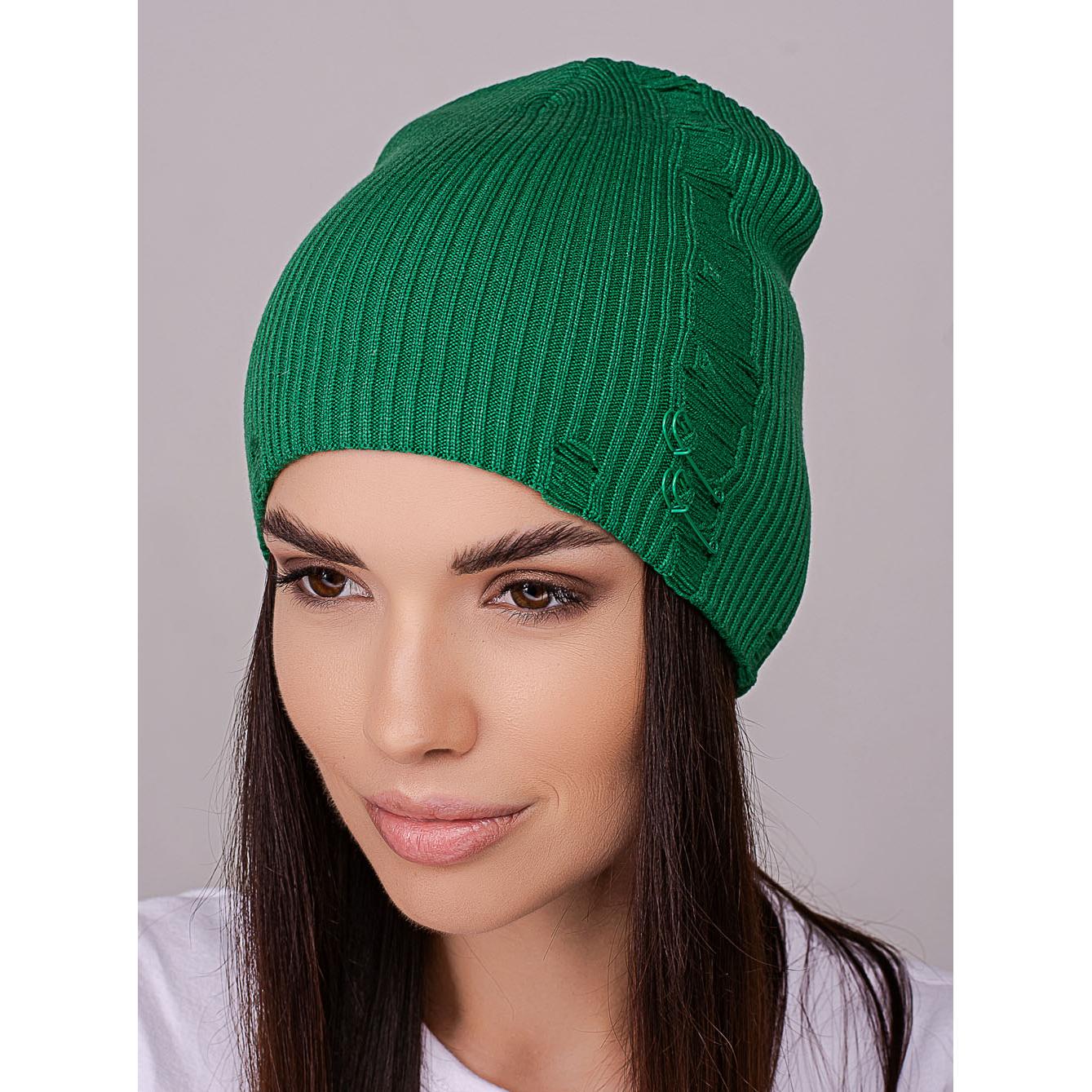 Шапка женская Leks ЧИКАГО без отворота двойная рваная со шпильками в рубчик one size Трава (215414) - фото 1 Шапка женская Leks ЧИКАГО без отворота двойная рваная со шпильками в рубчик one size Трава (215414) - фото 1