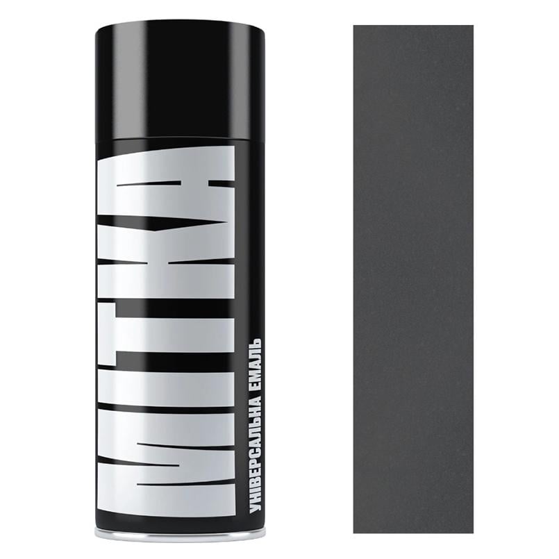 Эмаль для пластика структурная MITKA Серая аэрозоль, 400мл Эмаль для пластика структурная MITKA Серая аэрозоль, 400мл