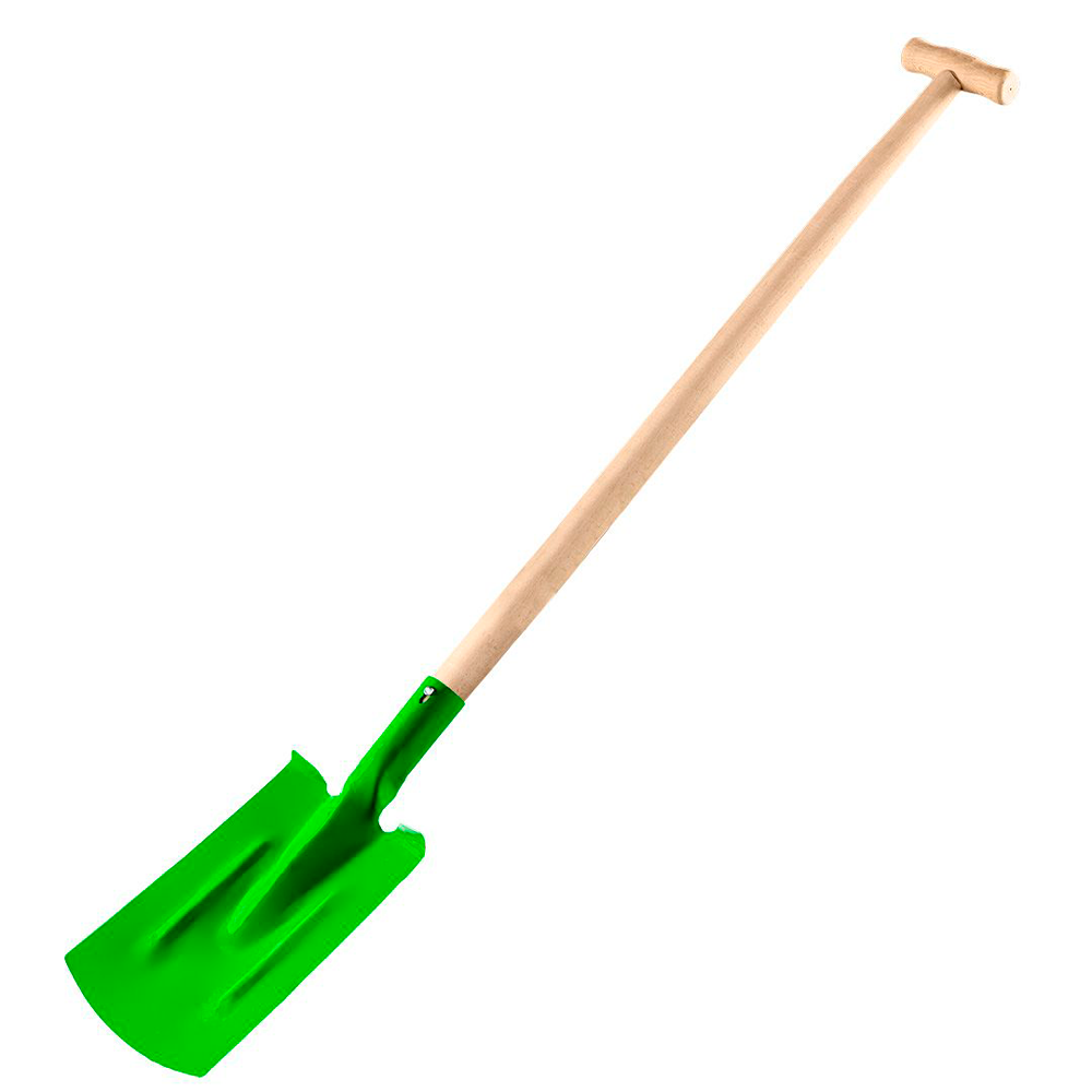 Лопата штыковая прямая Verto сталь 117 см Green/Wood (15G017)