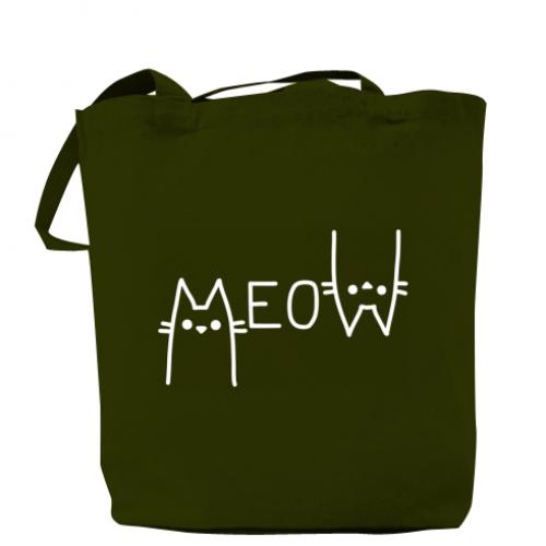 Шоппер Meow Cats 37x41 см Хаки (3627455-23-99322)