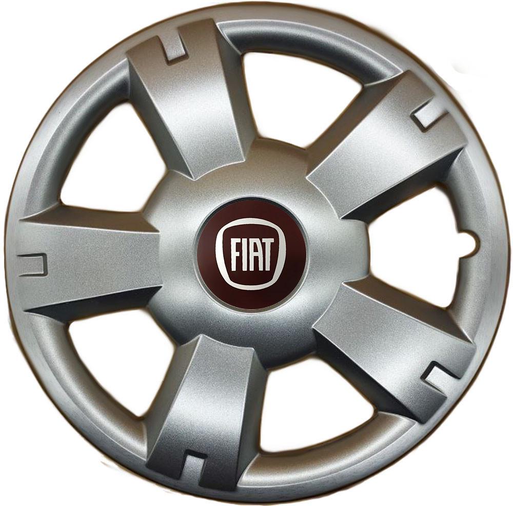 Колпаки SJS 201 с логотипом Fiat 4 шт. R14 Серебряный (2654556196)