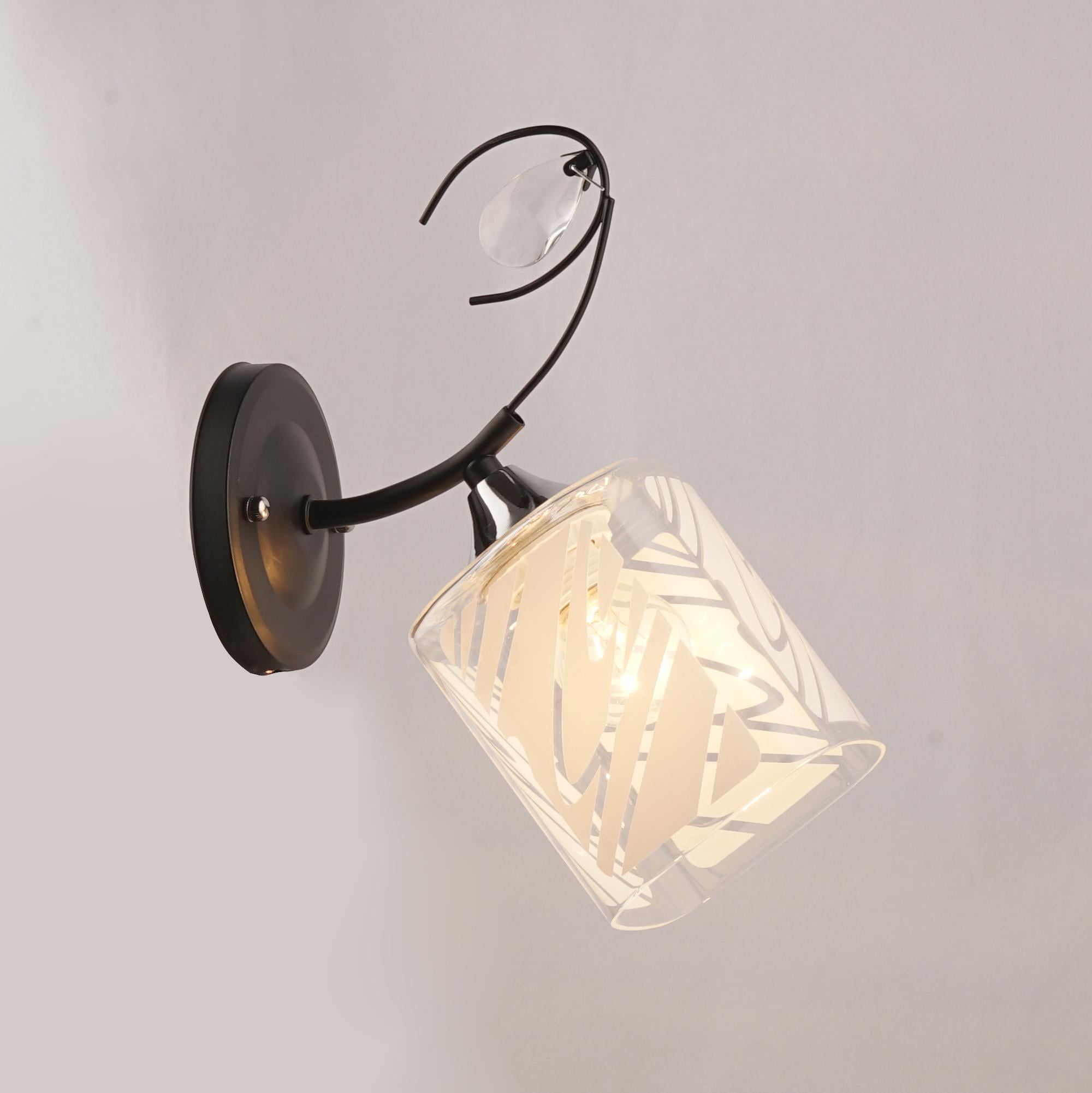 Бра настінне Sirius B C1032/1W BK+CH