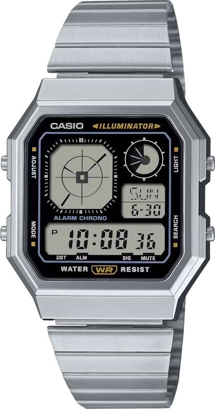 Часы мужские Casio A130WE-1A мировое время черный циферблат