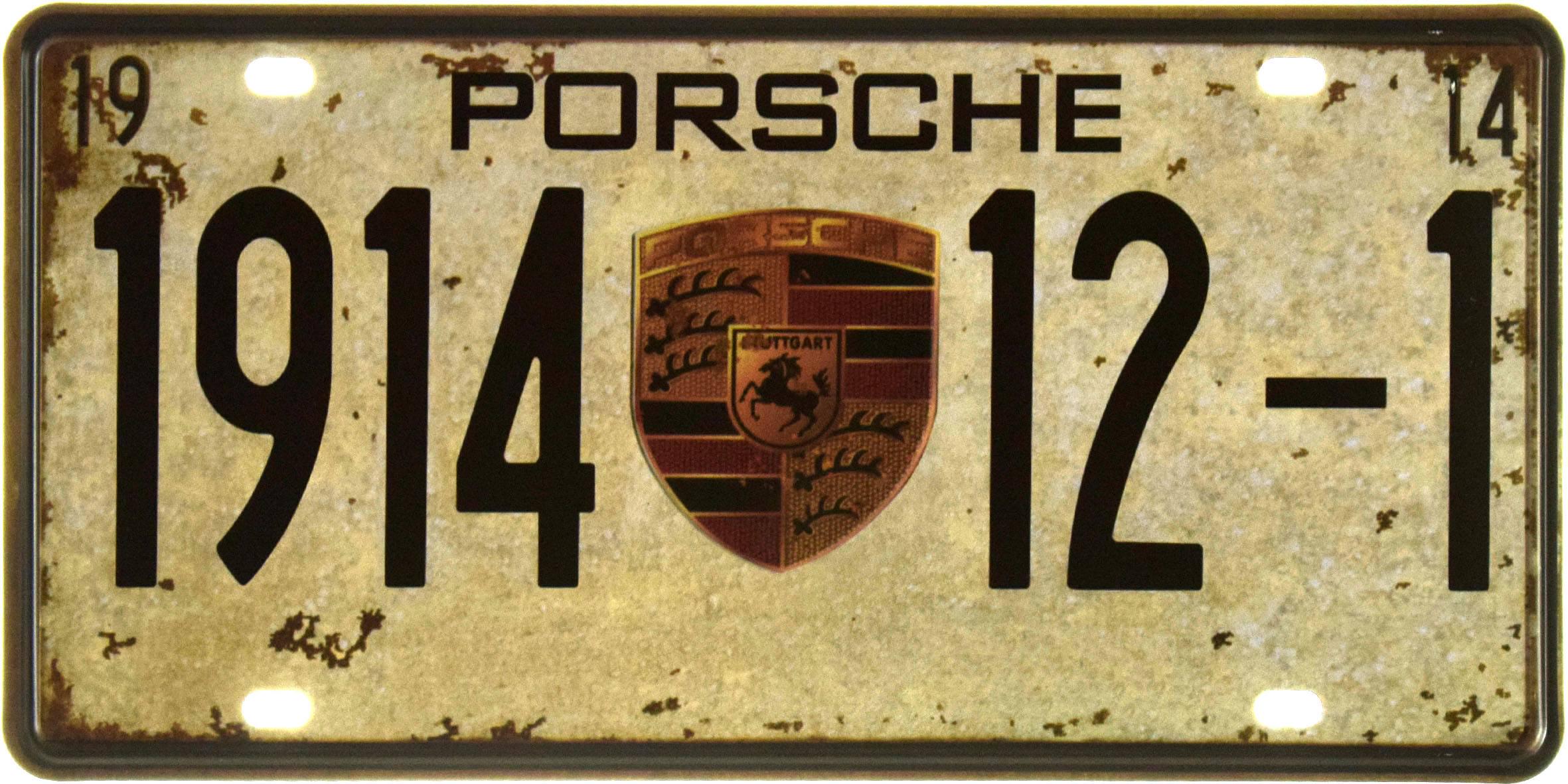 Табличка металева Porsche 1914 12-1 15x30 см