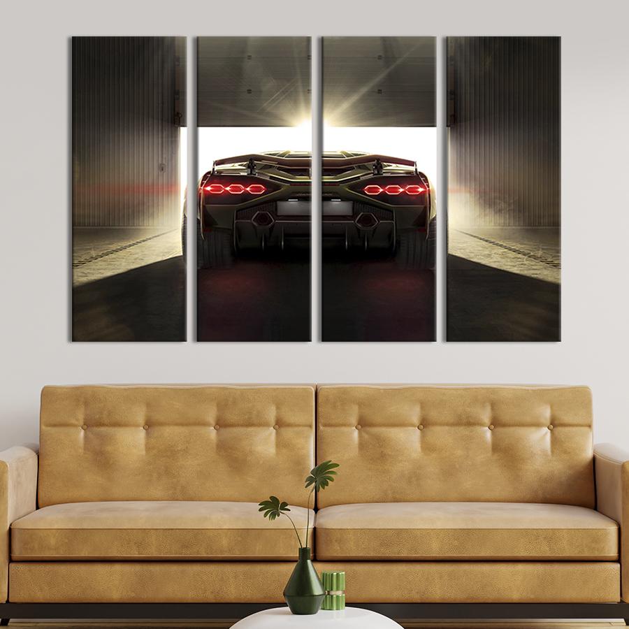 Картина модульная из 4 частей Стильный автомобиль Lamborghini Sian L 149x93 см (87-41) Картина модульная из 4 частей Стильный автомобиль Lamborghini Sian L 149x93 см (87-41)
