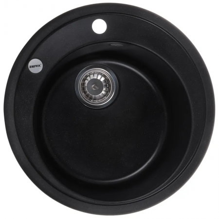 Мийка кухонна Zerix ZS-510R-14 510х510х200 мм Чорний металік (ZX4538)