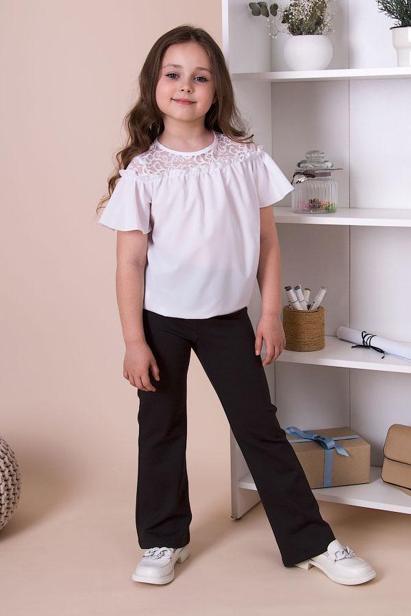 Блузка для дівчинки Mevis 5101-02 134 см Білий