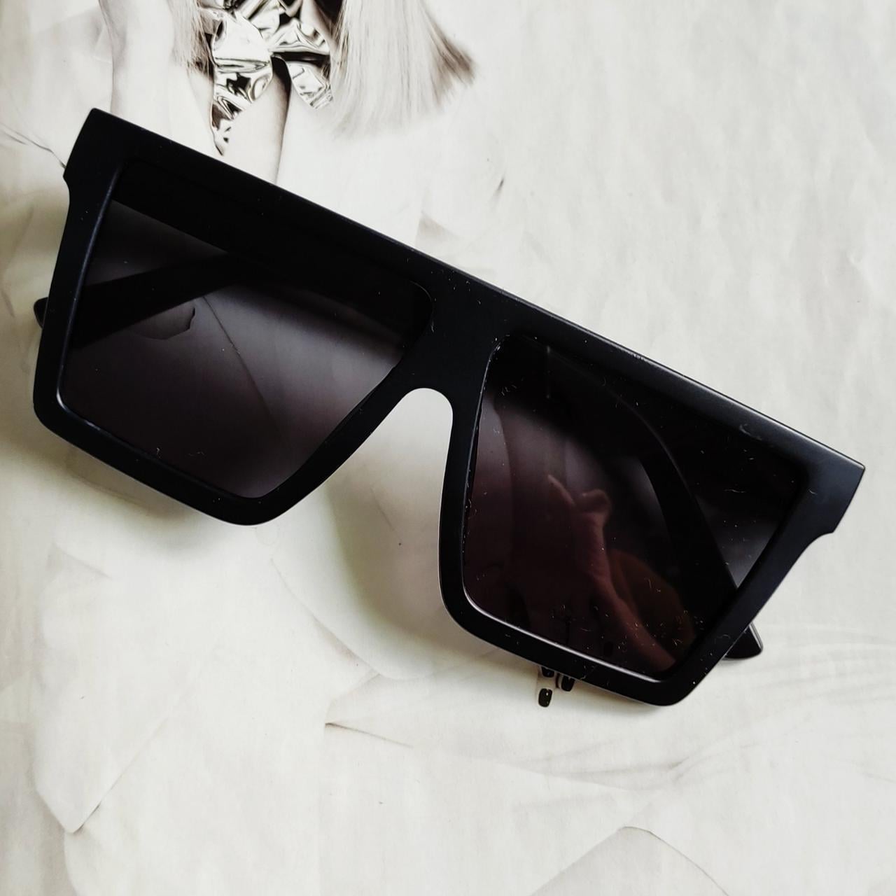 Солнцезащитные очки квадрат Черный матовый