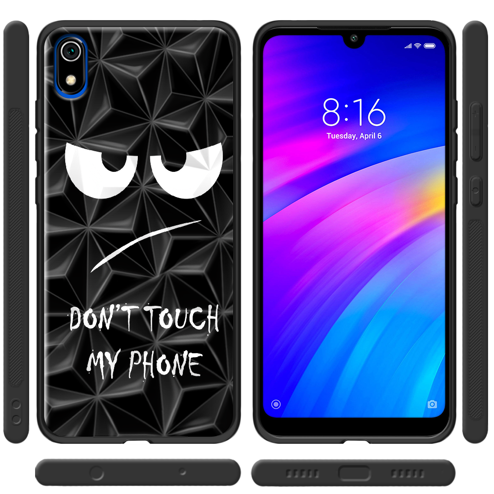 Чехол Boxface Xiaomi Redmi 7A Don't Touch my Phone Черный силикон с призмой (37400-up535-37869) - фото 2