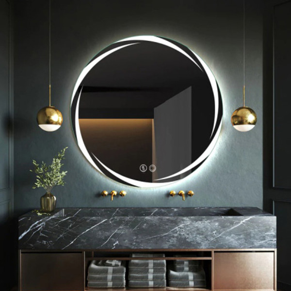 Зеркало настенное круглое для ванной комнаты Insana J032 с LED-подсветкой 60х60 см (А0058152)