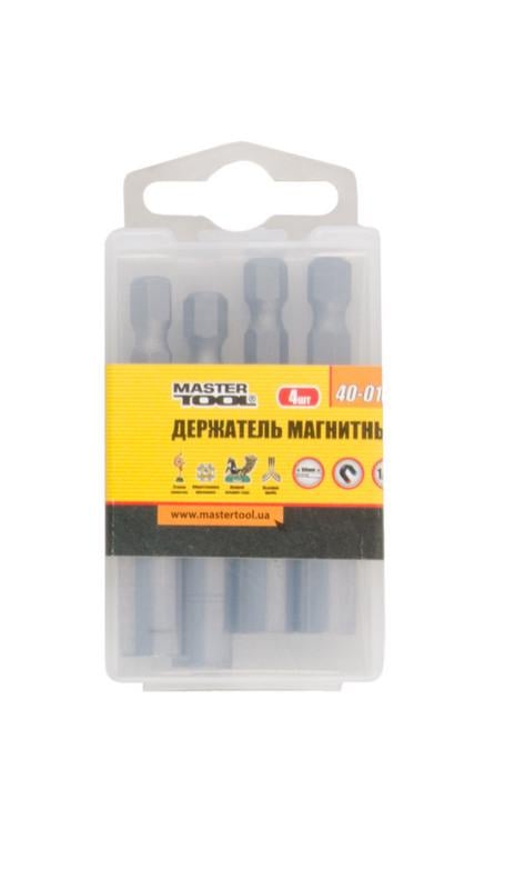 Тримач магнітний Mastertool 1/4 60 мм 4 шт. (40-0180) - фото 2