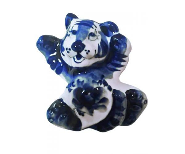 Магнит-статуэтка тигренок Синий