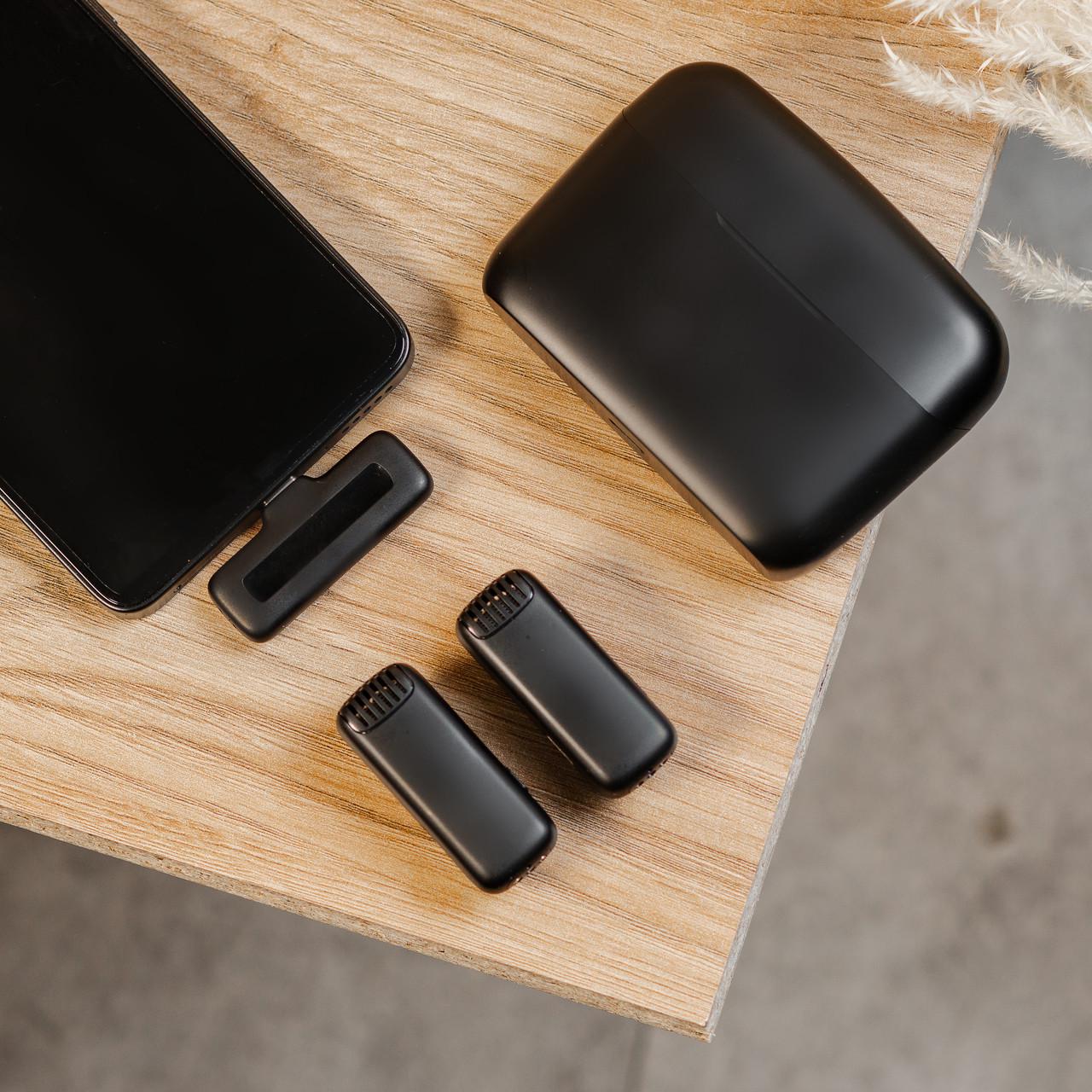 Микрофоны петличные для телефона беспроводные Bluetooth с шумоподавлением 2 шт. (HP176096) - фото 2 Микрофоны петличные для телефона беспроводные Bluetooth с шумоподавлением 2 шт. (HP176096) - фото 2