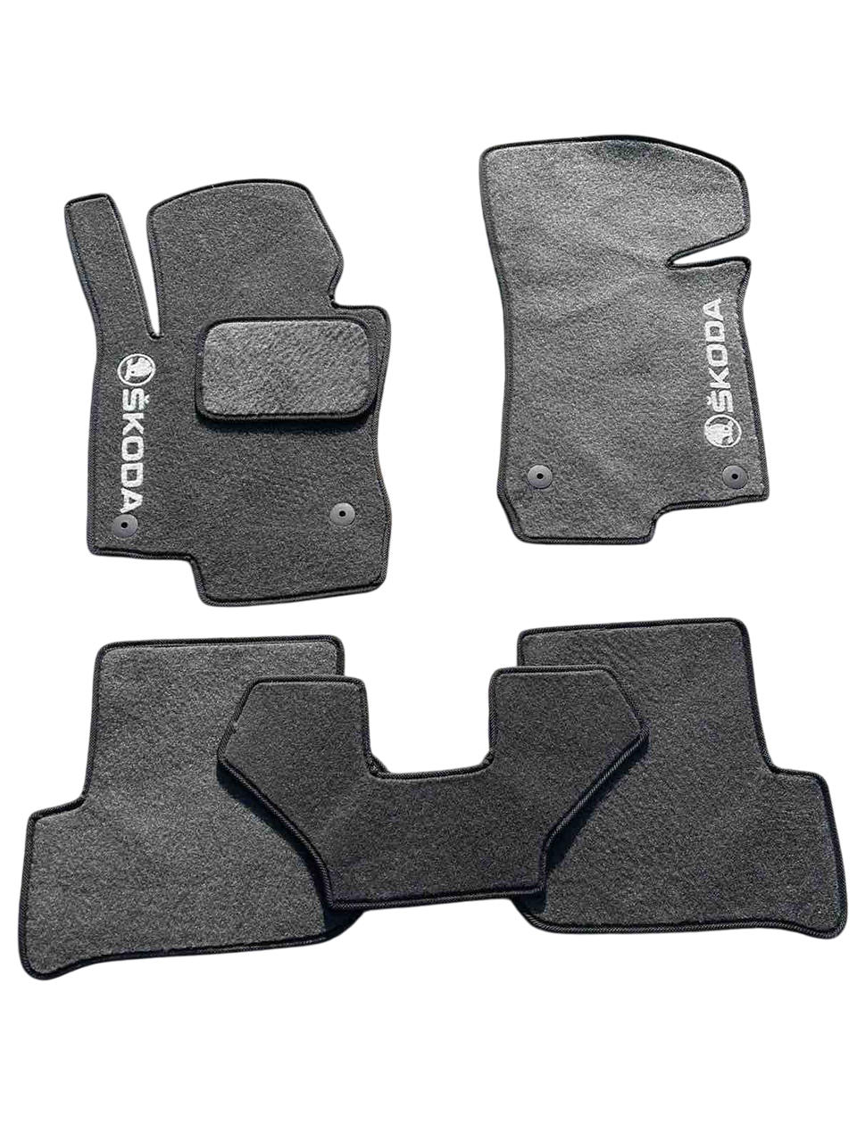 Коврики в салон ворсовые для Skoda Octavia A5 2004-2013 5 шт. Серый (27326993)