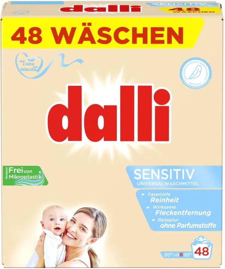 Пральний порошок для дитячих речей Dalli Sensitiv 3.12 кг 48 циклів прання - фото 1